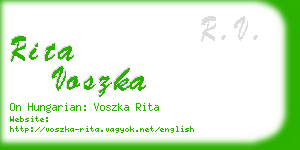 rita voszka business card